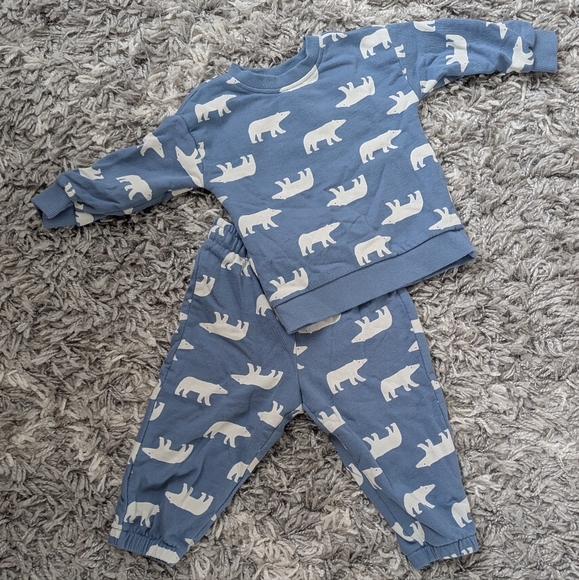 Hanna Andersson Blue and White Kids Matching Set size 2T - Picture 1 of 4